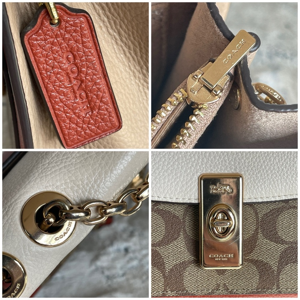 Coach LANE SHOULDER BAG IN COLORBLOCK SIGNATURE CANVAS - Picture 16 of 16